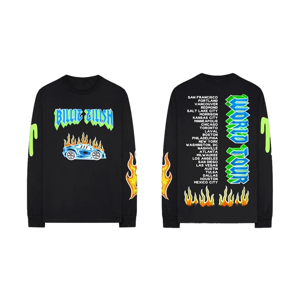 Official Billie Eilish Tour Date Long Sleeve
